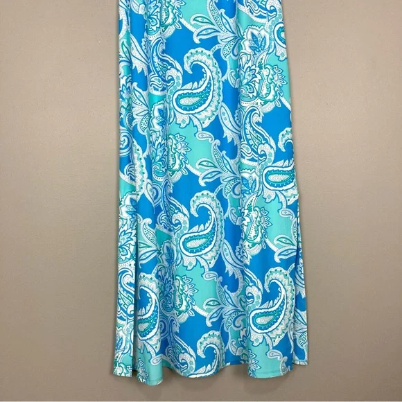 Jude Connally Paisley Maxi Dress Women’s Size S Smooth Knit Colorful Sleeveless - Picture 3 of 8